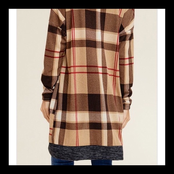 ▪️LAST 1 ▪️Checkered Print Cardigan/Pockets - Picture 4 of 4